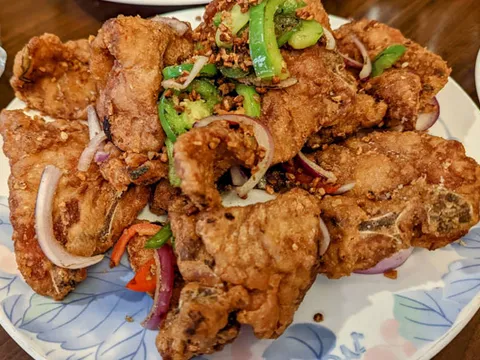 Crispy fried chicken dish from Kirin Bistro Mountain View